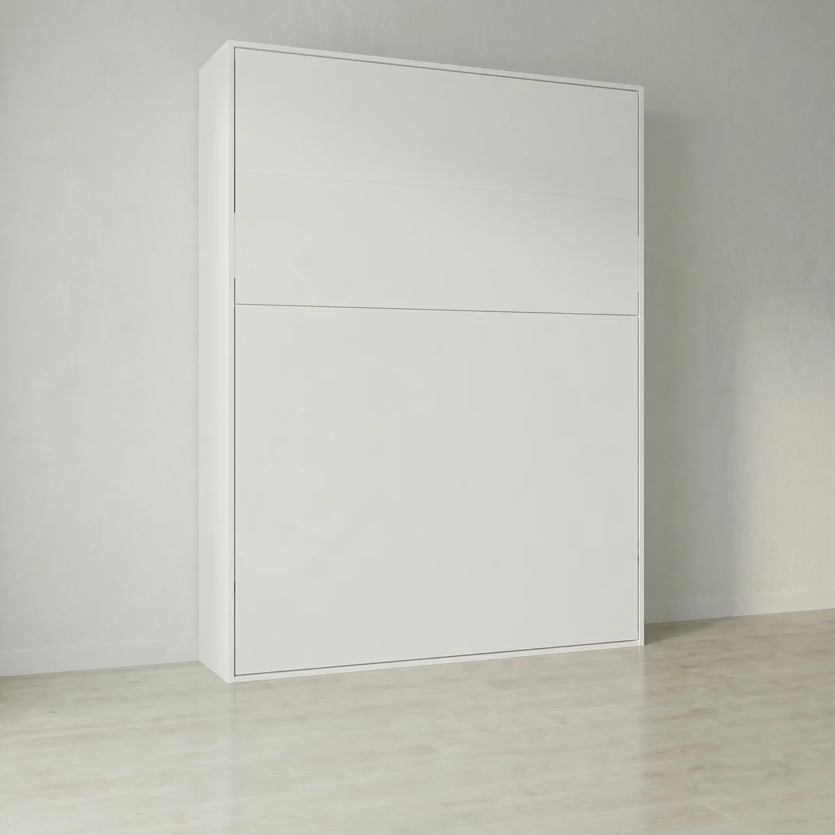 Minimalistisches Wandbett Betty Vertikal Seitenansicht geschlossen von lovva
