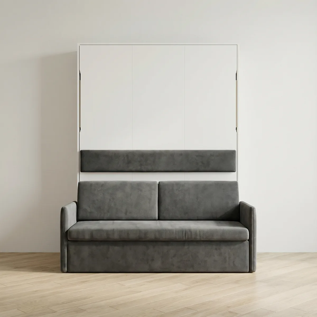 Schrankbett mit Sofa Metropole Vertikal Frontansicht Lovva