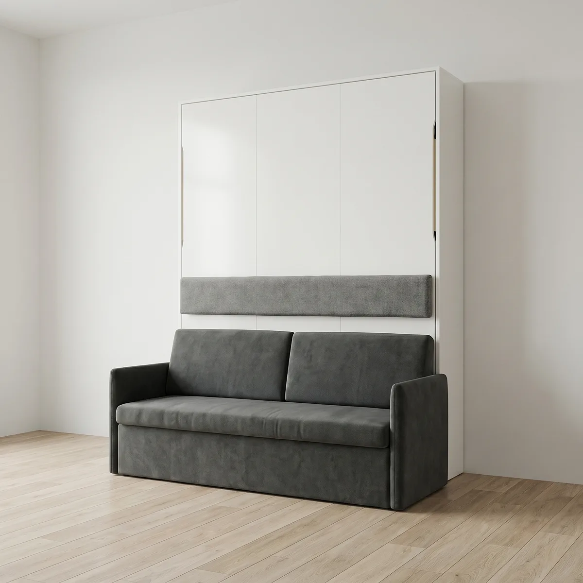 Schrankbett mit Sofa Metropole Vertikal Seitenansicht links