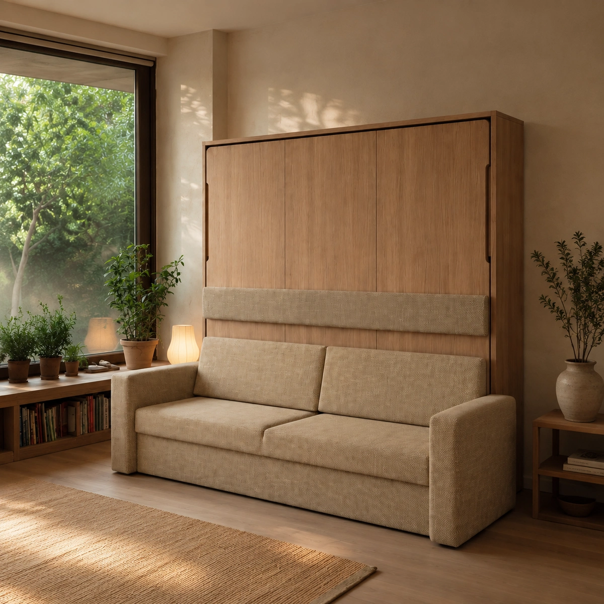 Schrankbett mit Sofa Metropole Horizontal